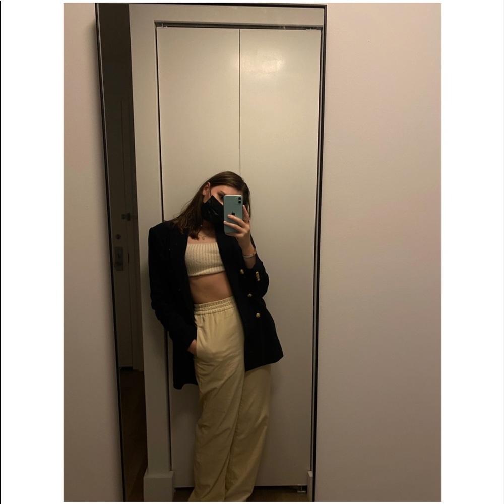 Beige velvet ZARA pants (straight)